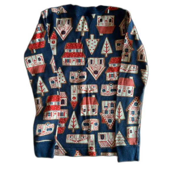 Hanna Andersson Gingerbread Village Pajama Set Youth 6-7 - Picture 3 of 10